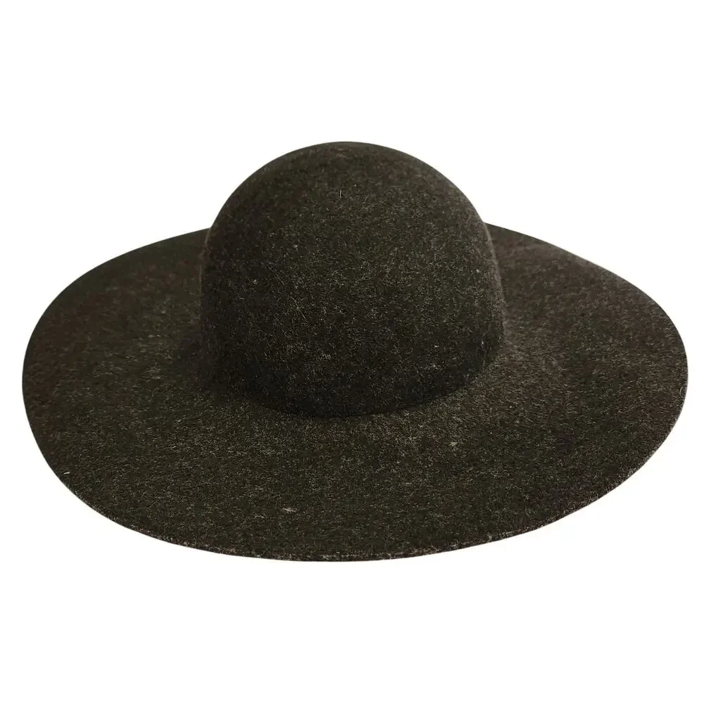 Scala Collezione Women’s Black 100% Wool Wide Brim Hat Bohemian Festival EUC